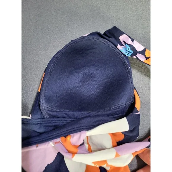 Sea Angel Doheny Bloom Navy 1 Piece Tie On Swimsuit Bathing Suit SZ XL - Picture 7 of 13